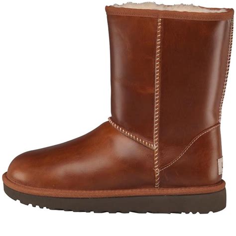 Buy Ugg Womens Classic Short Leather Boots Chestnut