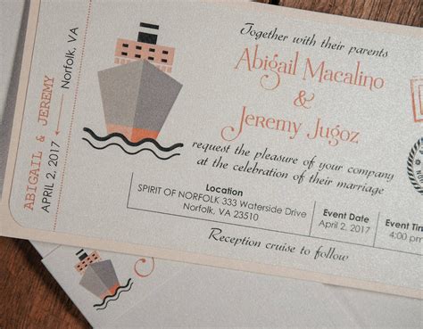 Cruise Ship Wedding Invitation Cruise Ship Boarding Pass Etsy