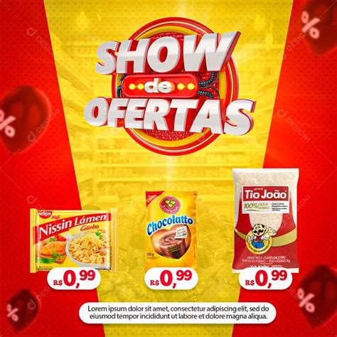 Post Feed Supermercado Show De Ofertas Produto Social Media Psd