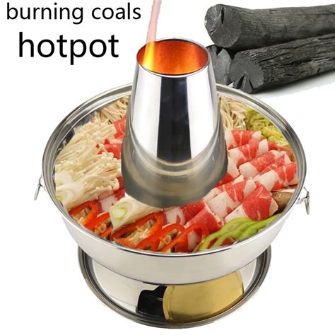 Sanqia 2 8l Stainless Steel Hot Pot Chafing Dish Beijing Traditional Charcoal Hotpot Chinese