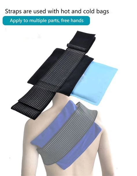 CE ISO Large Flexible Gel Ice Pack And Wrap With Elastic Straps For Hot Cold Therapy Hot Cold