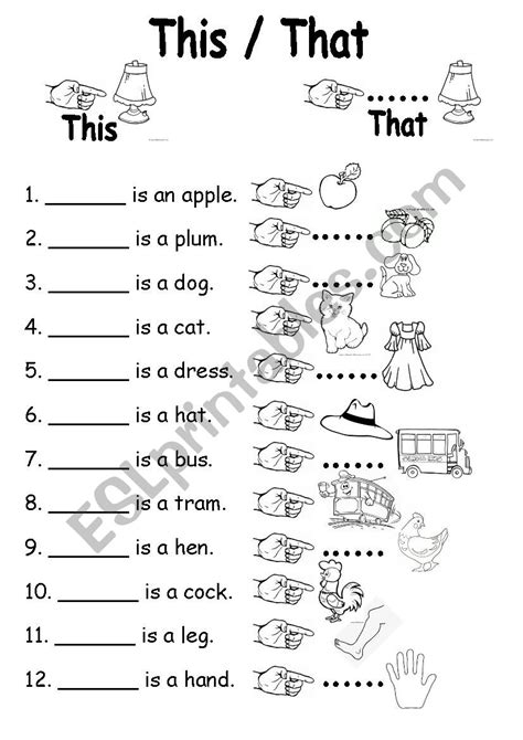 Thisthat Esl Worksheet By Maari