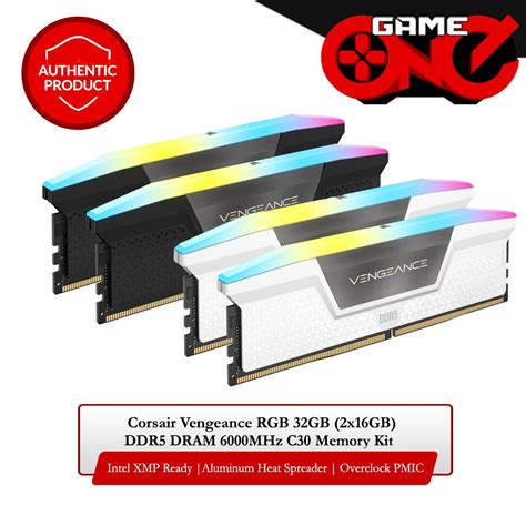 Corsair Vengeance RGB 32GB 2x16GB DDR5 DRAM 6000MHz C30 Memory Kit