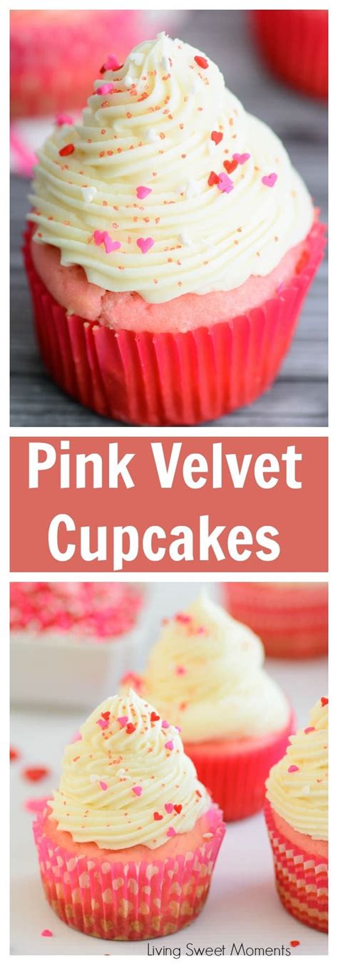 Deliciously Rich Pink Velvet Cupcakes Recipe Valentines Recipes Desserts Cupcake Recipes