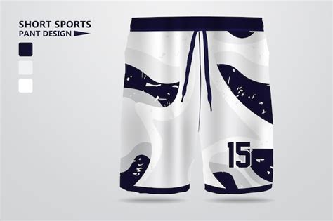 Premium Vector White And Black Short Sports Pant Design For Football Team