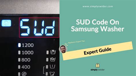 Resolving the SUD Code on Samsung Washers [DIY!] - SimplySwider.com