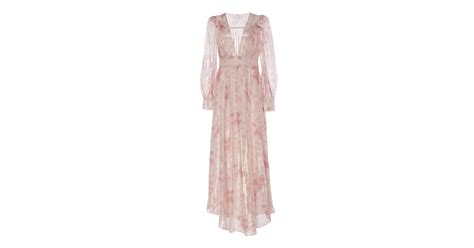 Loveshackfancy Cyrena Lurex Maxi Dress In Pink Lyst