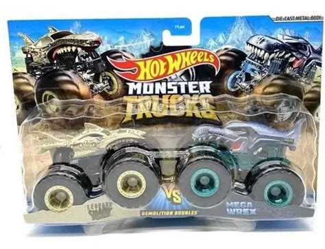 Hot Wheels Monster Trucks Leopard Shark Vs Mega Wrex Env O Gratis