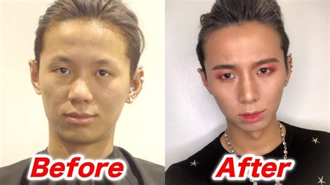 【大変身】 韓国風メイク 男メンズメイク Asia Men Makeup Youtube