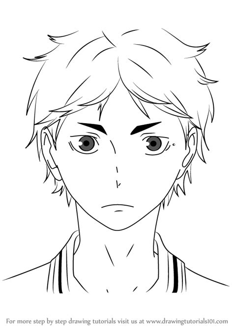 Learn How To Draw Koushi Sugawara From Haikyuu Haikyuu Step By