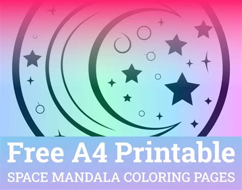 🌌 Free A4 Space Mandala Coloring Pages Kumalart