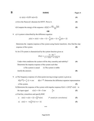 EC202 SIGNALS SYSTEMS PREVIOUS QUESTION PAPER PDF