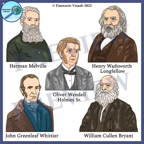 19th Century American Writers Clip Art Vol 1 | Made By Teachers