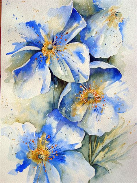 Watercolour Florals Limited Palette Floral Watercolor Paintings