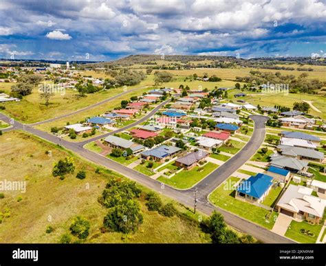 An Aerial View Of Inverell Town In New South Wales Australia Stock