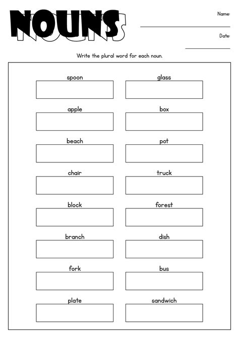 Singular And Plural Worksheet For Grade