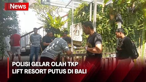 Polisi Gelar Olah Tkp Terkait Insiden Tali Lift Putus Di Gianyar Bali