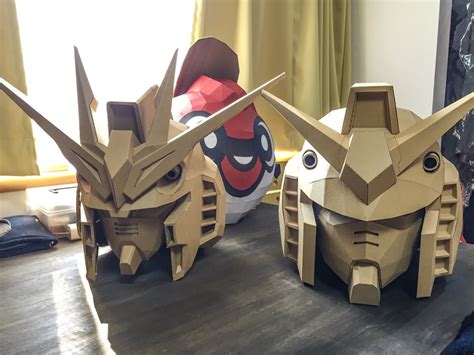 Japanese Artist Tomowo Turns Cardboard Into Incredible Gundam Masks