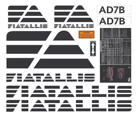 Adesivos Para Trator De Esteira Fiatallis Ad7b Serie 1 Parcelamento