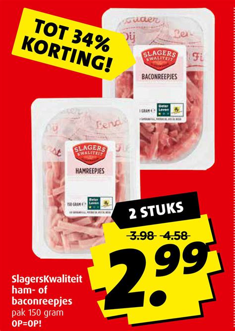 SlagersKwaliteit Ham Of Baconreepjes Aanbieding Bij Boni