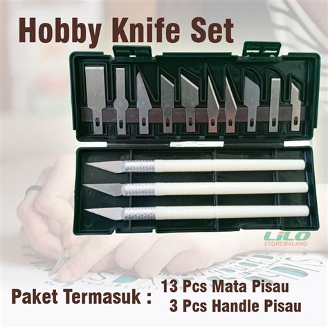 Jual Pisau Cutter Ukir Art Craft Carving Hobby Knife Set Pcs L