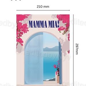 Mamma Mia Movie Poster Minimalist Etsy