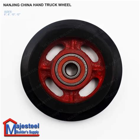 Hd Iron Core Rubber Handtruck Wheel Push Truck Wheelpush Cart