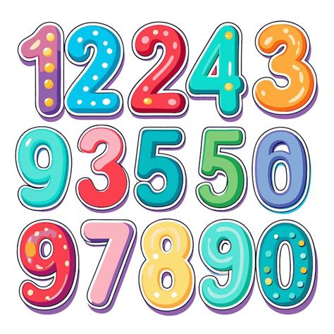 Colorful Number Doodle Premium Ai Generated Vector