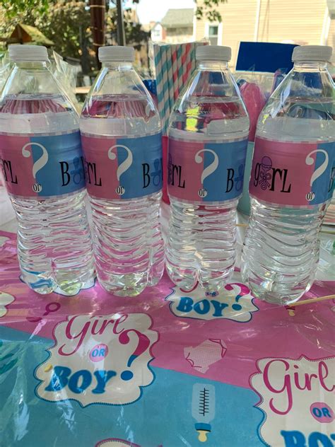 Gender Reveal Water Bottle Labels Etsy