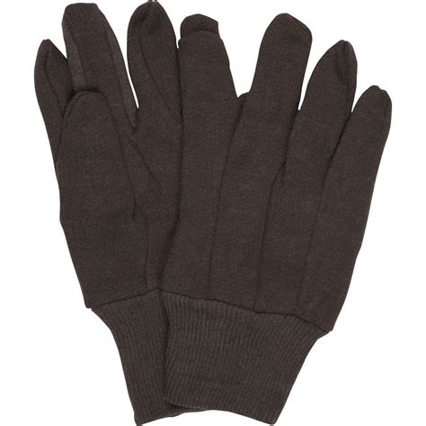 Boston Industrial 9oz Brown Jersey Work Gloves Knit Wrist 12 Pack