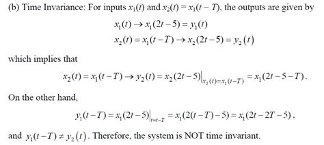 Signal Time Invariant System Question Electrical Engineering Stack