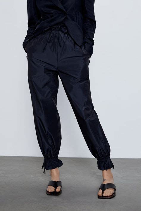 Trousers With Gathered Hem In 2020 Pants Trousers Zara