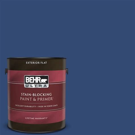 BEHR ULTRA 1 Gal S H 580 Navy Blue Flat Exterior Paint Primer