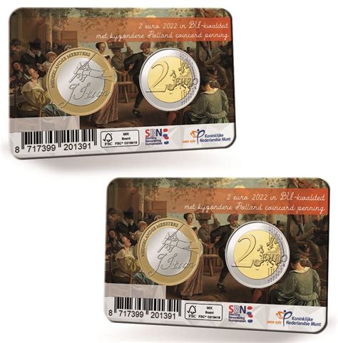 Euromunten Nederland 2022 2 Euro Coincard Holland Coin Fair