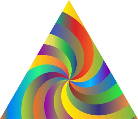 Swirling Prismatic Triangle Vector Clipart Image Free Stock Photo