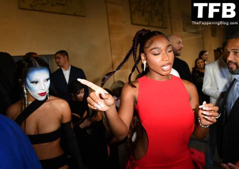 Normani Looks Hot In A Red Dress Without Underwear As She Attends The