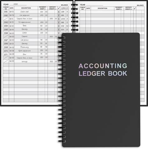 Accounting Ledger Book - A5 Check Register for Small Businesses