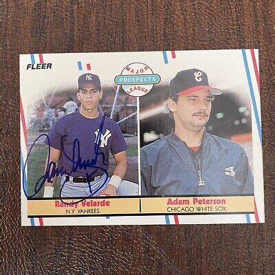 RANDY VELARDE 1988 FLEER ROOKIE RC AUTOGRAPHED SIGNED AUTO BASEBALL