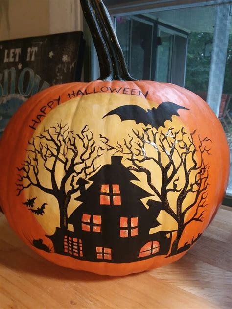 Painted Pumpkin Creative Pumpkin Painting Halloween Pumpkin Crafts Painted Pumpkins