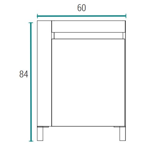 Vanitory Schneider Aqua blanco text 60cm Mesada Mármol sintético