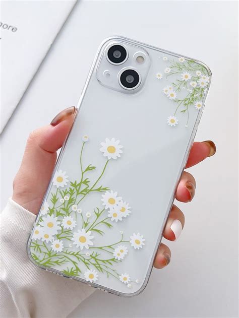 Floral Clear Phone Case Cover Cellulare Cellulare