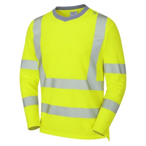 Leo Workwear T08 Capstone Iso 20471 Class 3 Coolviz Plus Sleeved Hi Vis T Shirt Gorilla Workwear