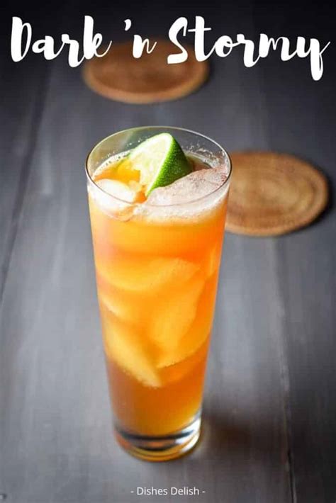 Dark and Stormy Cocktail | Dishes Delish