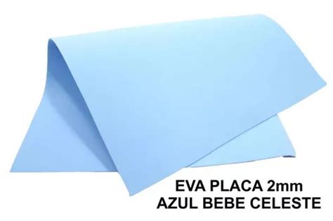 Folhas Placas De Eva Liso 40x48 Cm Pct C 10 Azul Celeste MercadoLivre