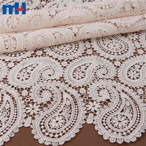 Cm Cotton White Luxury Paisley Lace Fabric