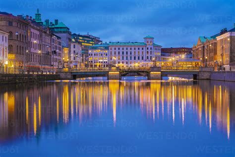 Sweden Gothenburg City Center With The Tyska Bron And National Museum