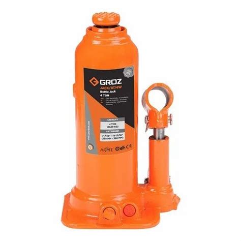 Alloy Steel Groz Hydraulic Bottle Jack For Heavy Duty Vehicle Lifting