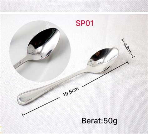 Jual Sp Pcs Sendok Makan Besar Spoon Tebal Stainless Steel Elegan