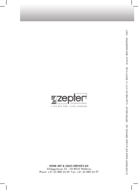 User manual Zepter EdelWasser PWC-670-GOLD (English - 200 pages)