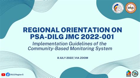 Dilg V Psa V Conduct Regional Orientation On Psa Dilg Jmc 2022 001 Implementation Guidelines Of